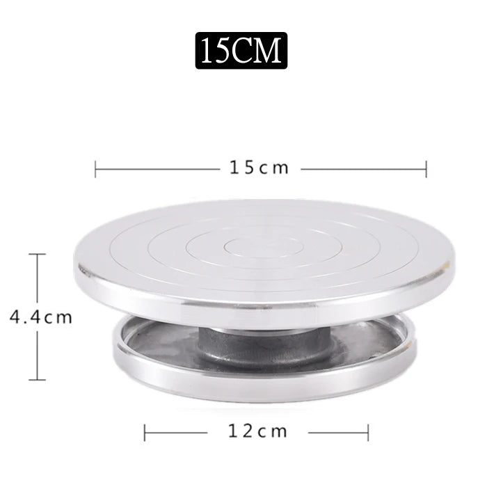 Torno de cerámica de arcilla de doble cara,  tipo pastel de 15-25CM, de aleación de aluminio