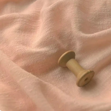 Tela de Lino y Algodón para Vestidos, Suave, Transpirable, Agradable a la Piel, Tela por Metro.