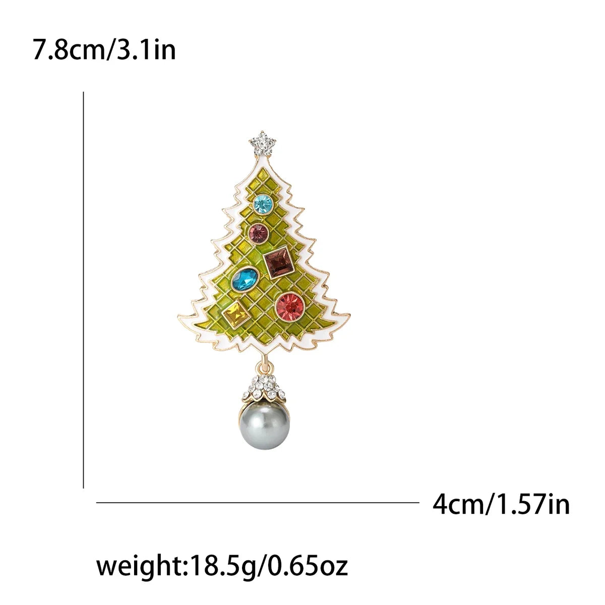 Broches en forma de árbol de Navidad con diamantes de imitación, accesorios de joyería