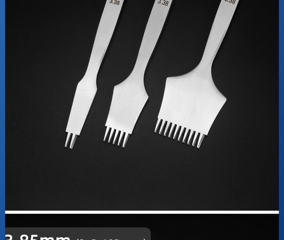 Juego de herramientas de perforación de cuero , troquel de corte de agujeros de cuero duradero, cincel de acero profesional