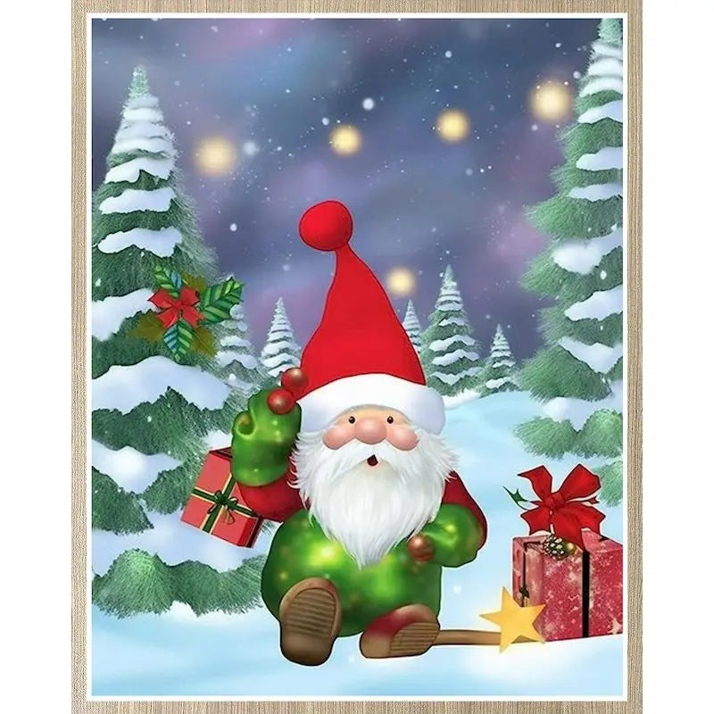 Imágenes por número, Kits de Papá Noel,  pintura por números sobre lienzo, arte pintado a mano