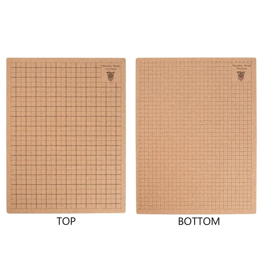 Tablero de macramé, 20,3x20,3 / 30,4x40,6 / 40,6x40,6 cm, 10mm de espesor, rejillas de madera para cordón de macramé, herramienta de fijación de punto