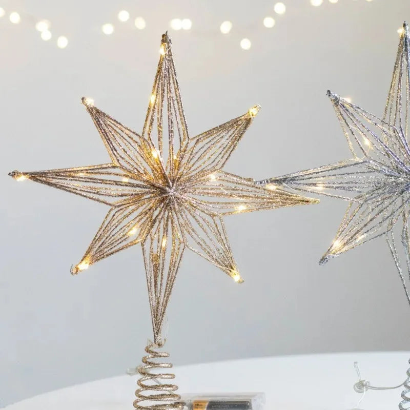 Adorno de estrella para árbol de Navidad