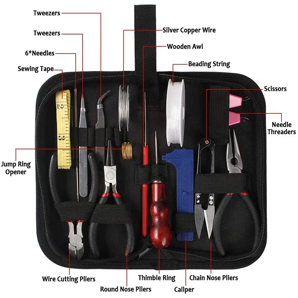 Kit de herramientas de reparación y fabricación de joyas, 22 Uds.