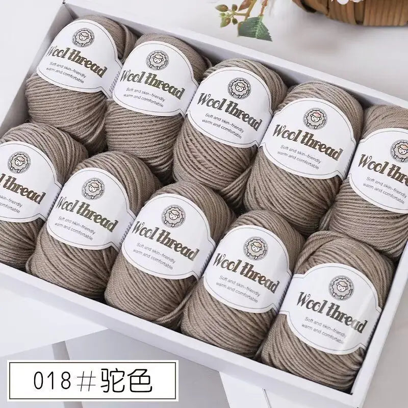 500 g/set (10 unidades de 50g) de  lana merino lisa