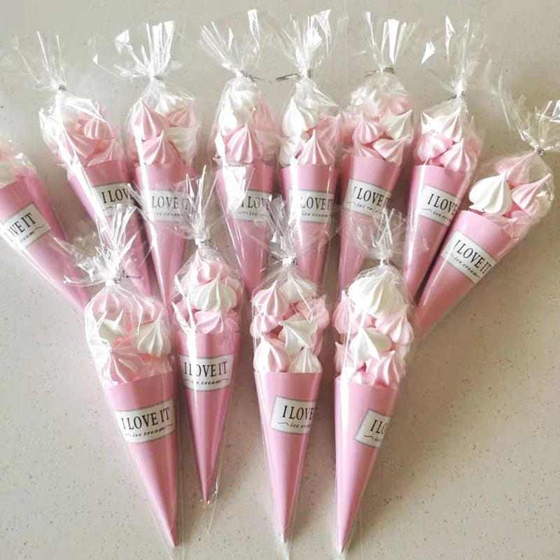 50 Uds. Bolsas de almacenamiento de dulces de cono transparente