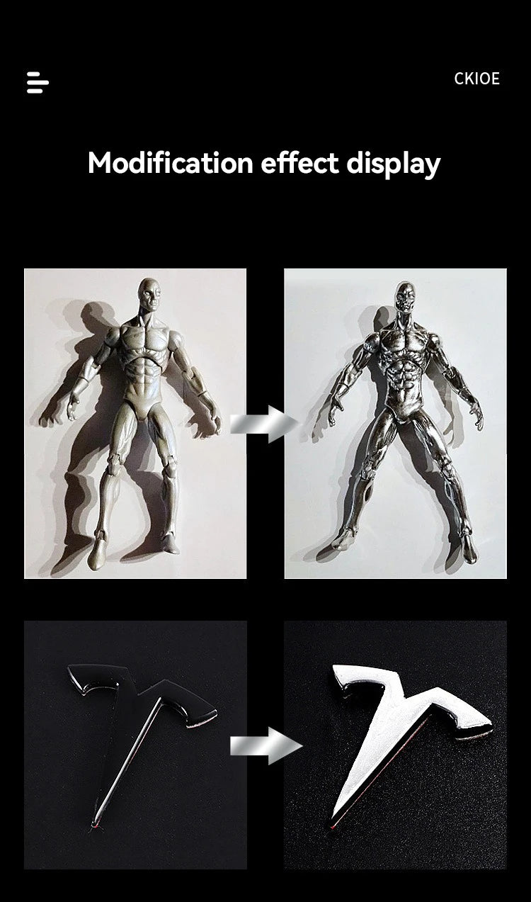 Bolígrafos de pintura espejo, tinta plateada, dorada y otros, punta de escritura de 1/2mm para modelo de Metal, madera, plástico y piedra, 1/6 Uds.