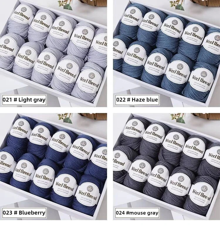 500 g/set (10 unidades de 50g) de  lana merino lisa