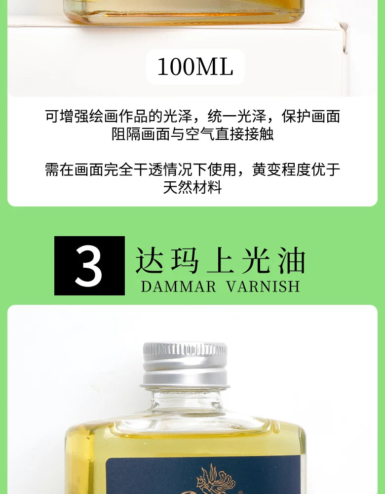 Medium de 100ml para pinturas al óleo, secado rápido, aceite de tóner, retoque de esmalte, barniz brillante