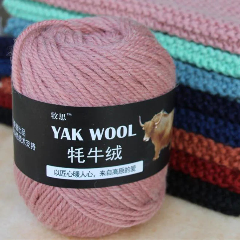 Lana gruesa de Cachemira de Yak para tejer, lana mezclada Merino. 4 bolas
