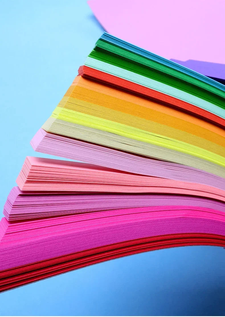 Surtido de papel de Origami de estrella de 540 hojas, estrella colorida de doble cara, manualidades plegables
