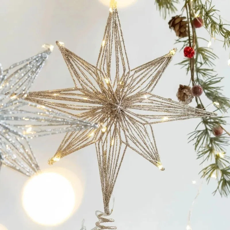 Adorno de estrella para árbol de Navidad