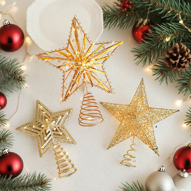 Estrella para árbol de Navidad, 10-20 cm