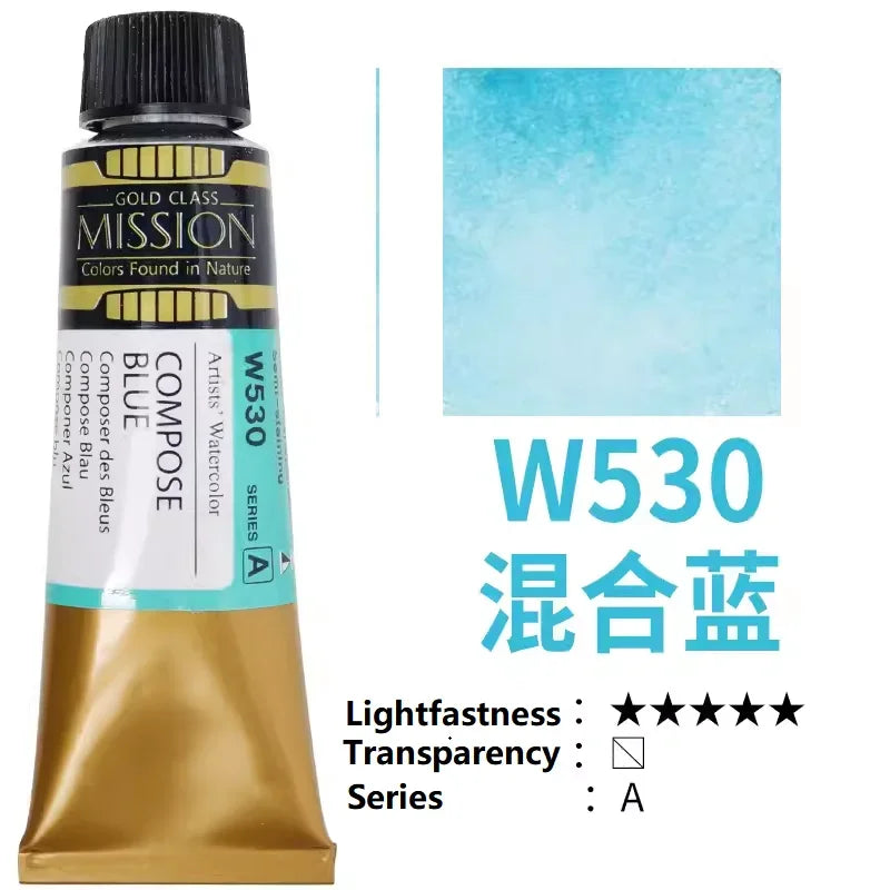 Mijello Mission Gold-acuarela de alta concentración, planta Natural,  tubos de 15ml