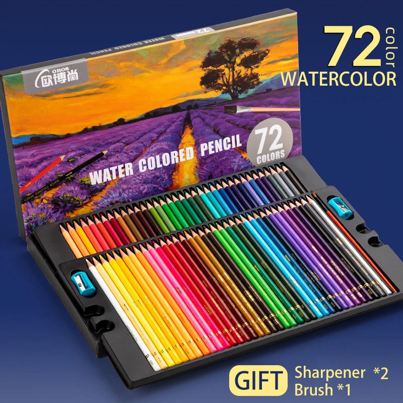48/72/120/150/200 colores lápices de colores profesionales. juego de dibujo de acuarela de plomo