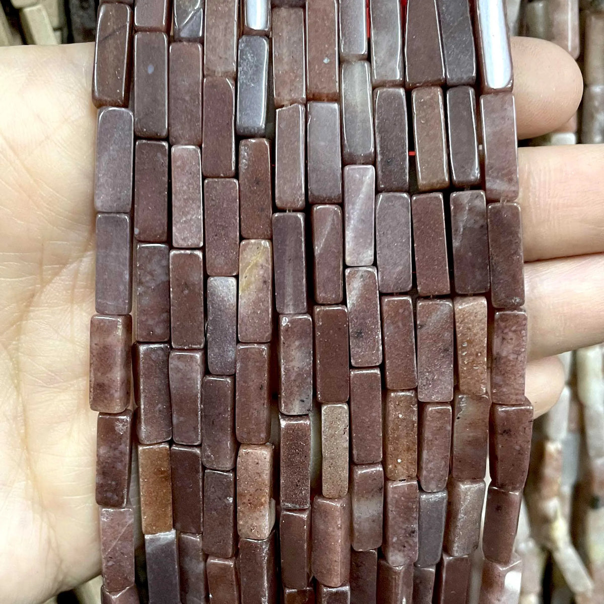 4*13MM piedra Natural cuadrada Aventurina Ojo de Tigre ágatas cristal Jades
