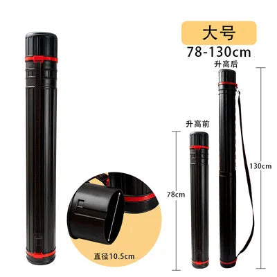 Tubo de almacenamiento de Arte de plástico, cilindro extensible, ajustable con correas para los hombros,1 Uds.