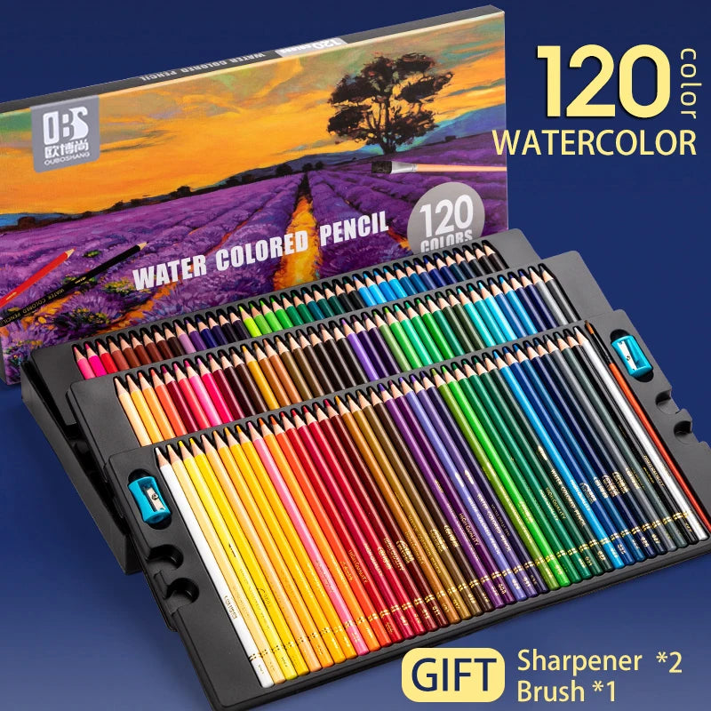 48/72/120/150/200 colores lápices de colores profesionales. juego de dibujo de acuarela de plomo