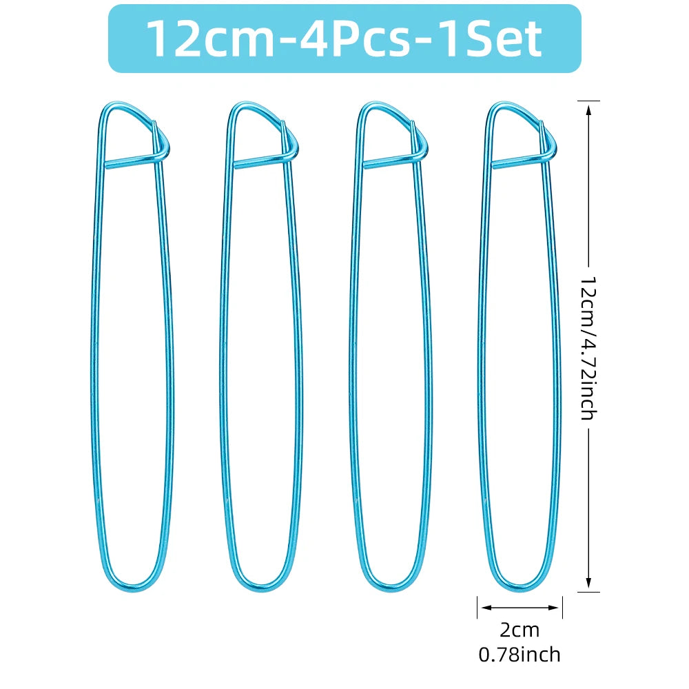 Ganchos de puntos para tejer, 4 tamaños de aluminio, 4 Uds.