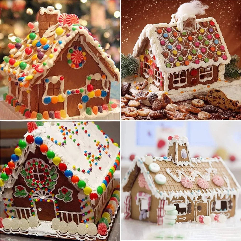 Molde de casa de Navidad, moldes para galletas de Navidad y Halloween de acero inoxidable, para hornear