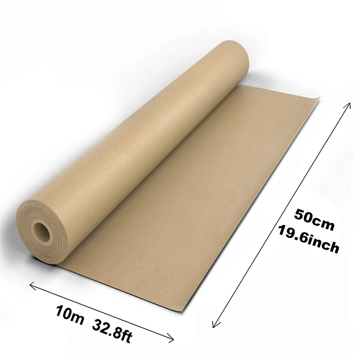 Rollo de papel kraft marrón para embalaje , dibujo y manualidades