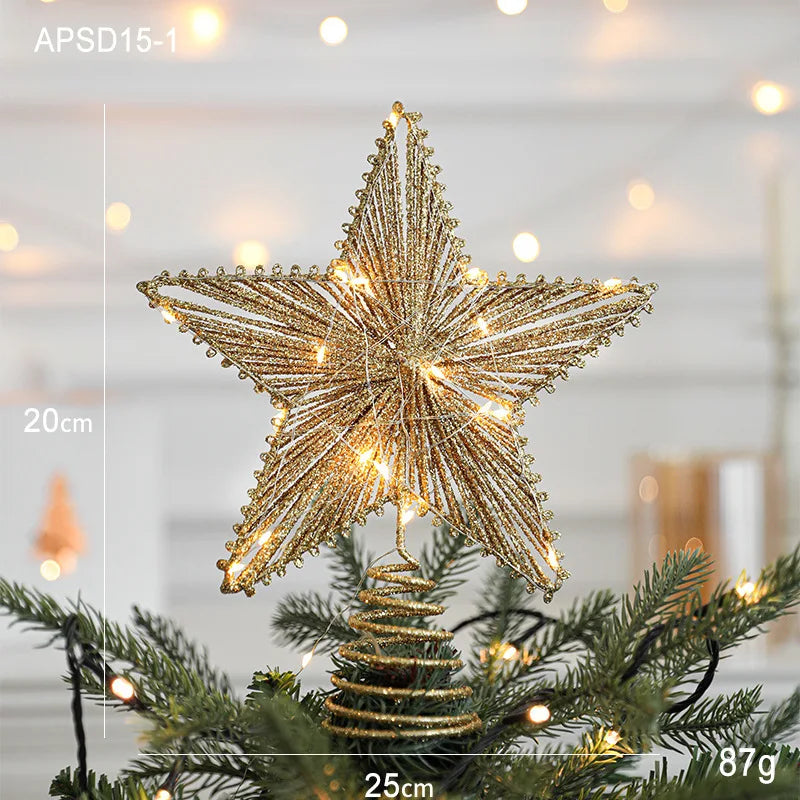 Estrella para árbol de Navidad, 10-20 cm