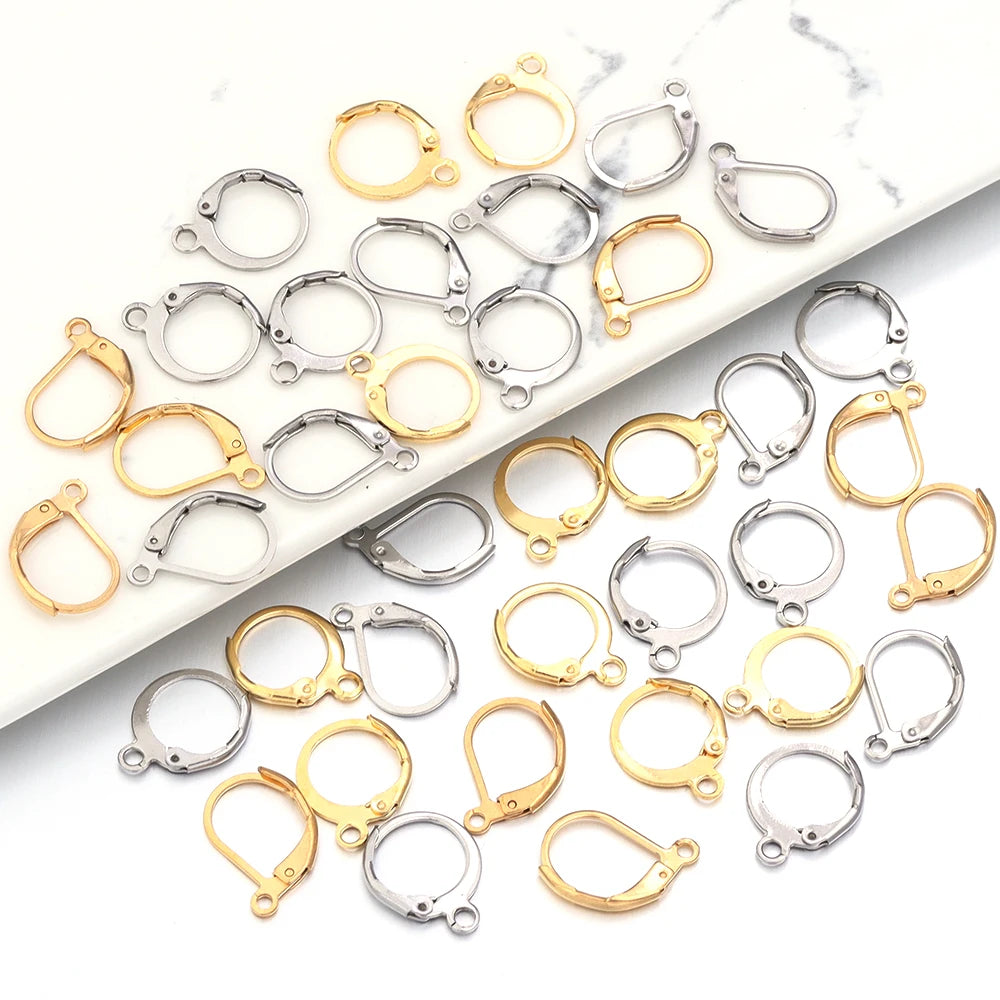 20 unids/lote de ganchos para aros de acero inoxidable