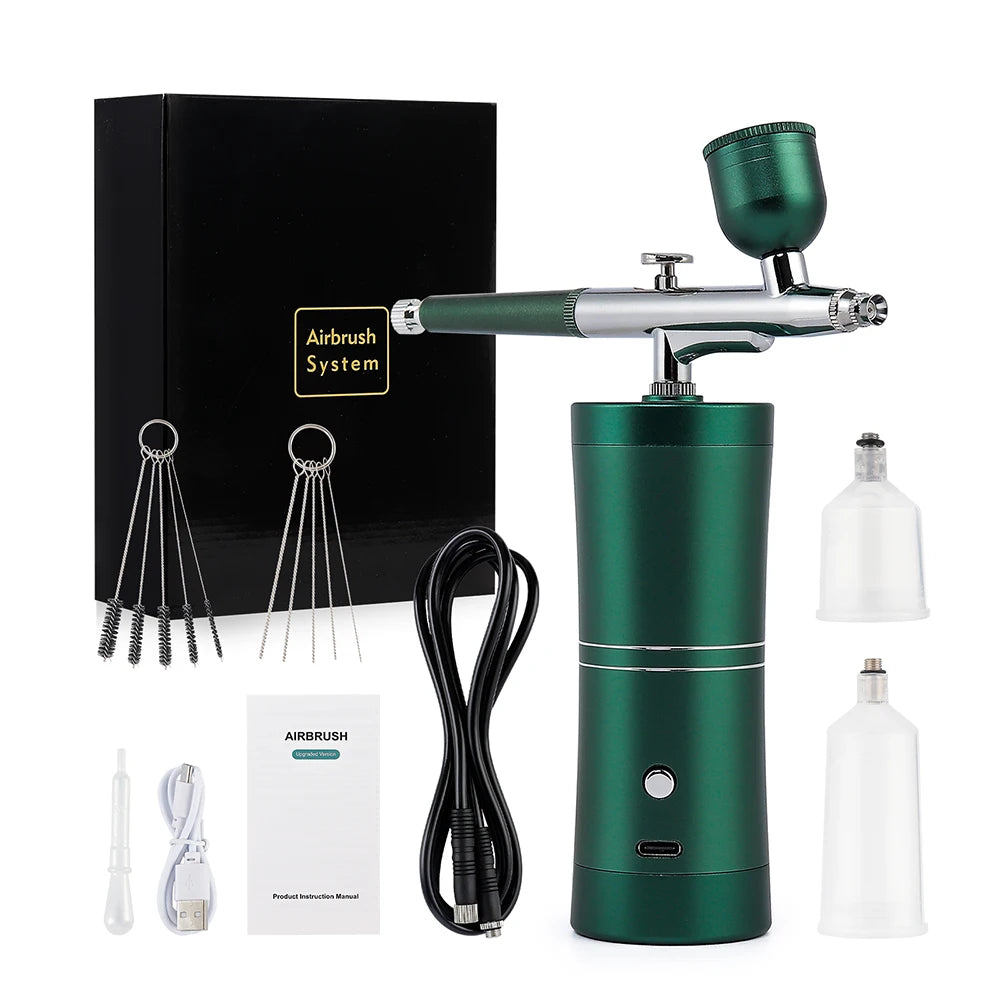 Aerógrafo portátil superior de 0,3mm con tubo de aire de 150cm, pulverizador de pintura para arte, pastelería, maquillaje, decoración de uñas, etc
