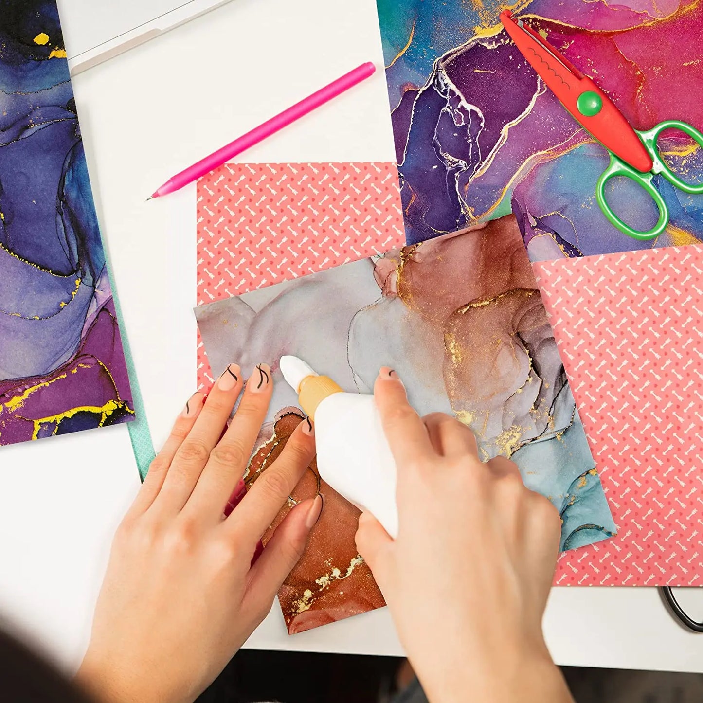 12 hojas de papel para álbum de recortes de 15x15cm