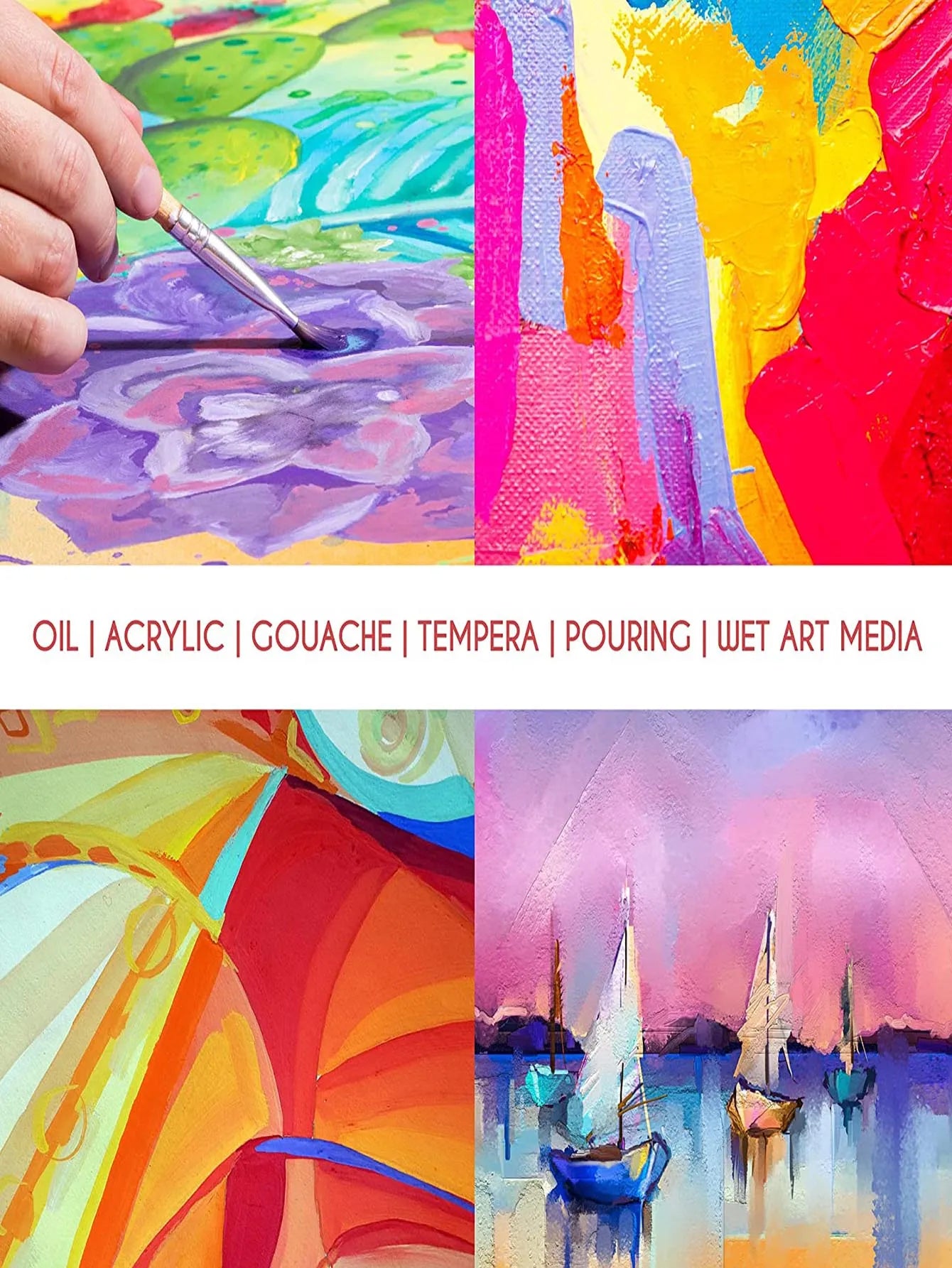 5 marcos de pintura al óleo hechos a mano, disponibles en varios tamaños, perfectos para decoración de arte de pared