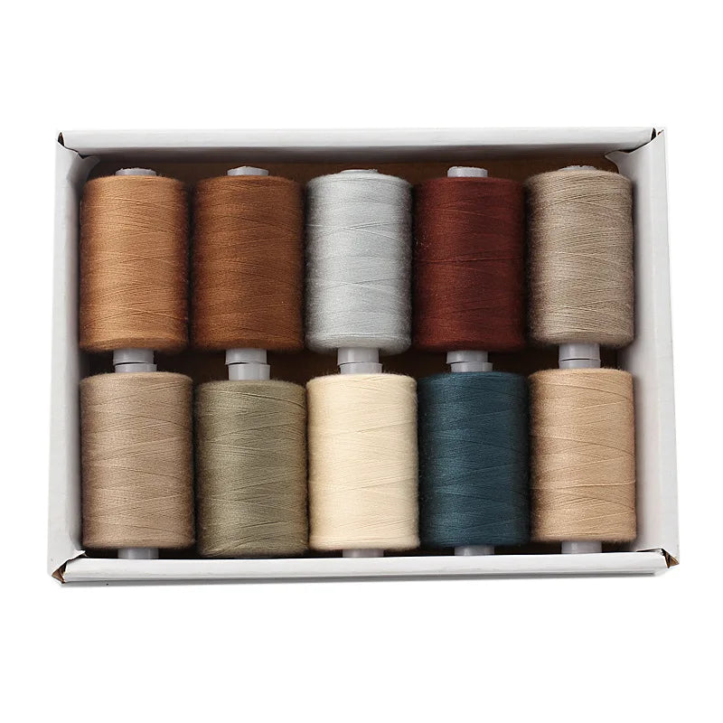 Kit de carretes de hilo de coser de poliéster, para coser a mano y a máquina, 1/10/12 colores