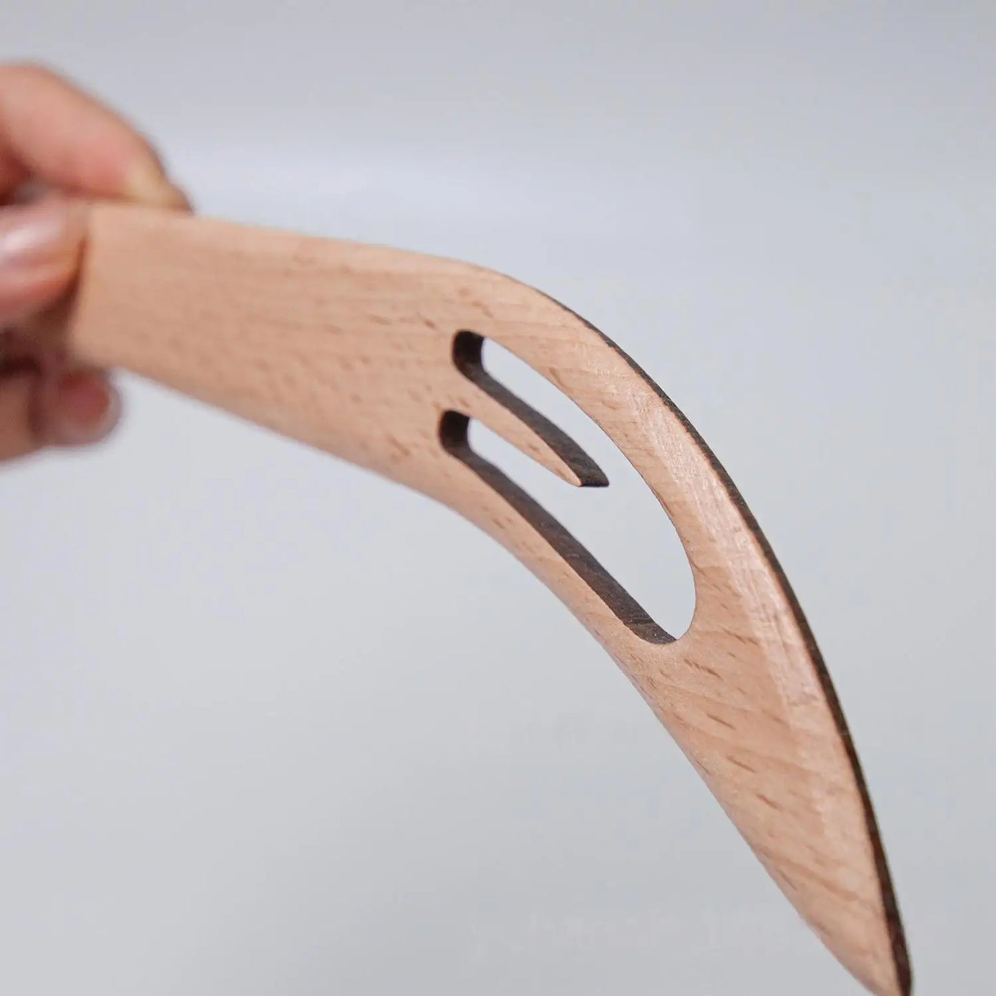 Kit de navetas para tejer telar de madera de haya de 12 piezas: diseño biselado, mango de agarre cómodo