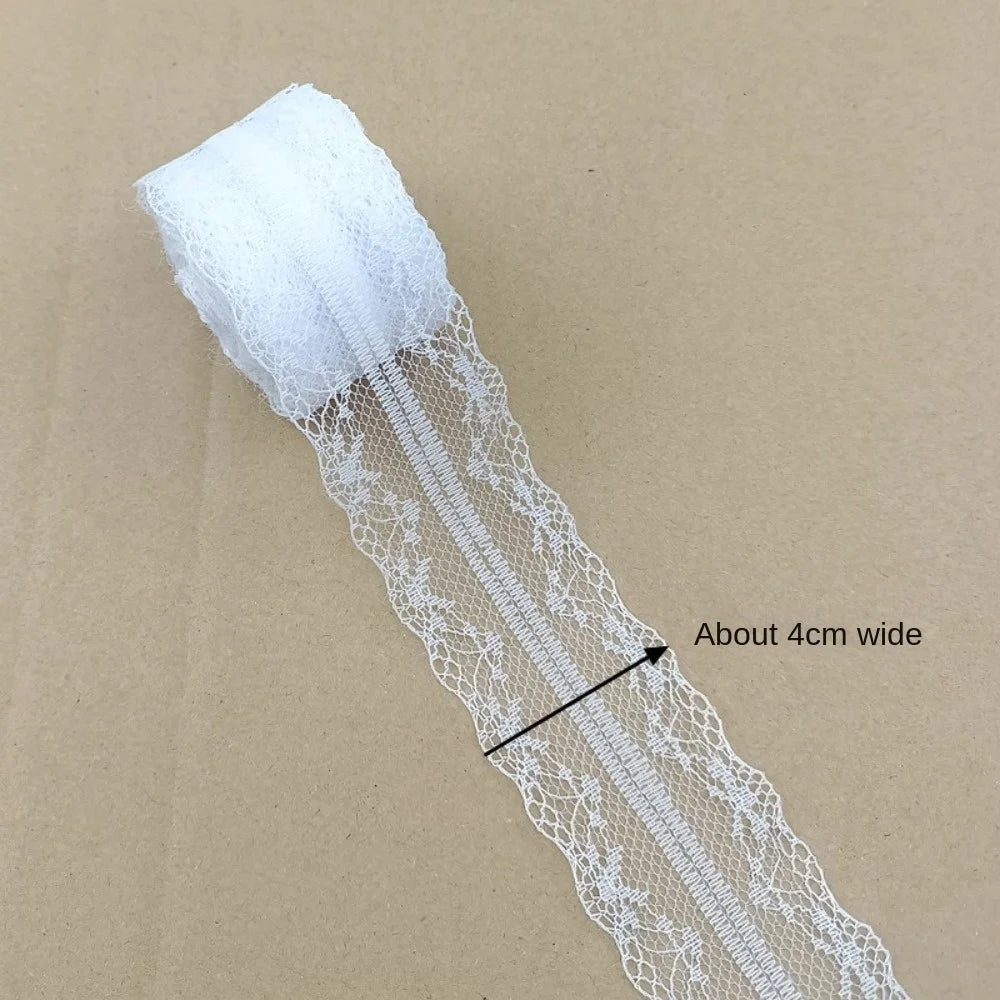 Encaje blanco, cinta de costura de encaje bordada