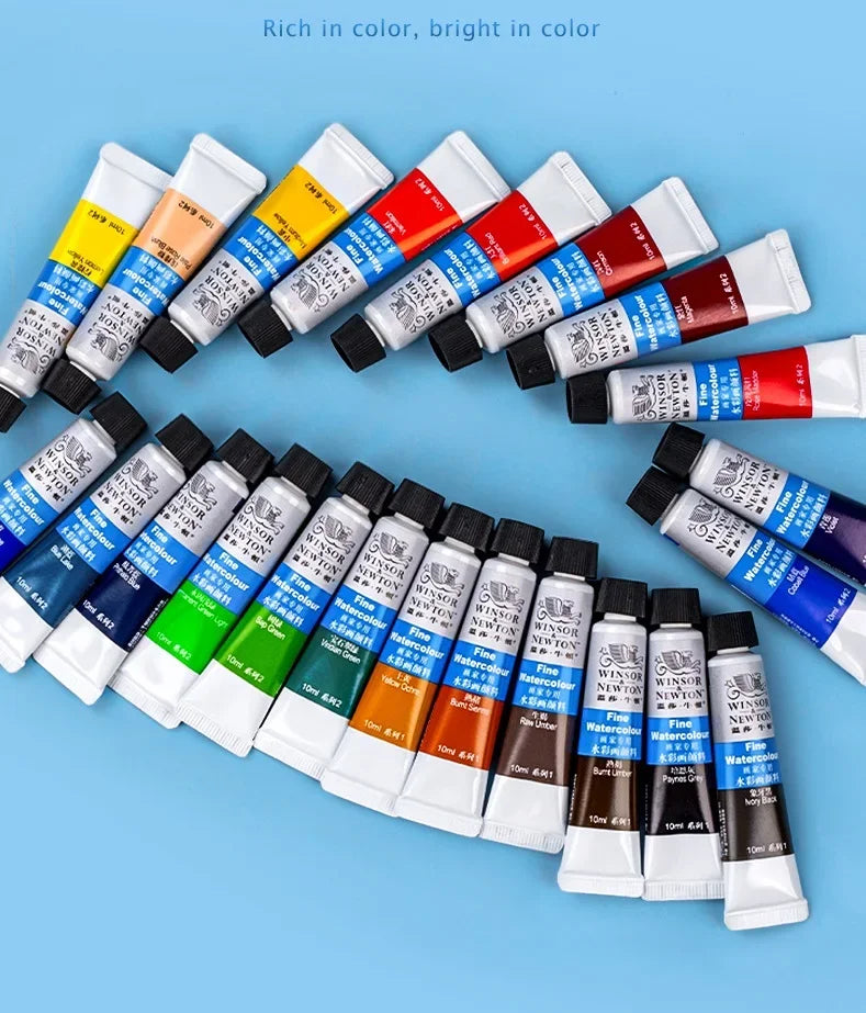 Winsor & Newton-Juego de acuarela fina, 12/18/24/36 colores, tubos de 10ml