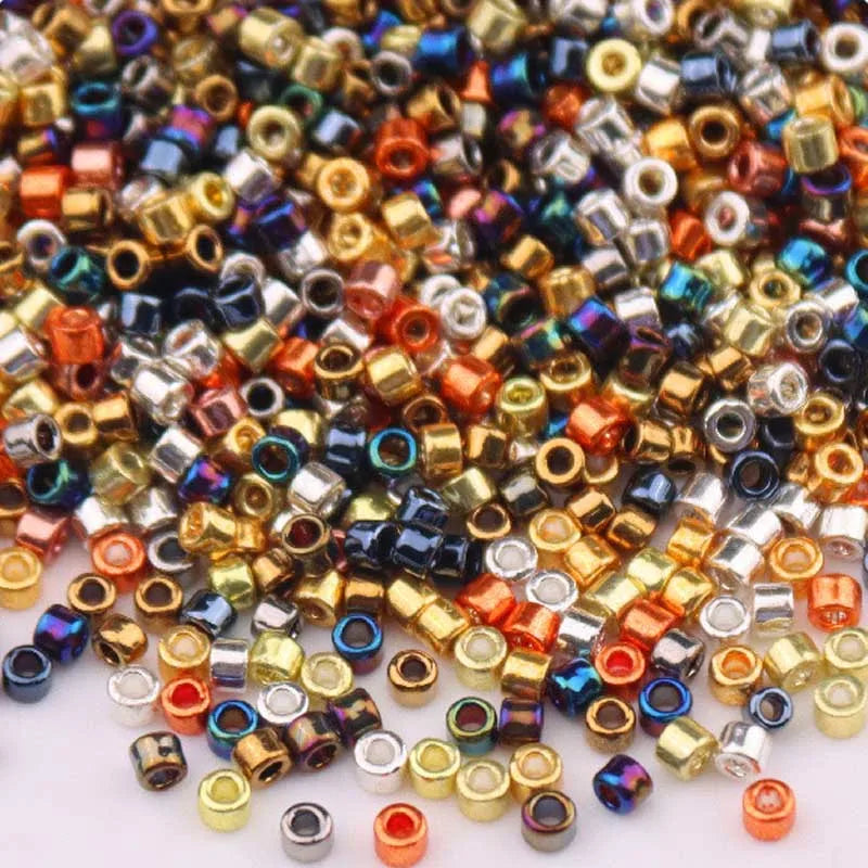 Cuentas de cristal de Colores metálico genérico, 1000 a 2000 piezas