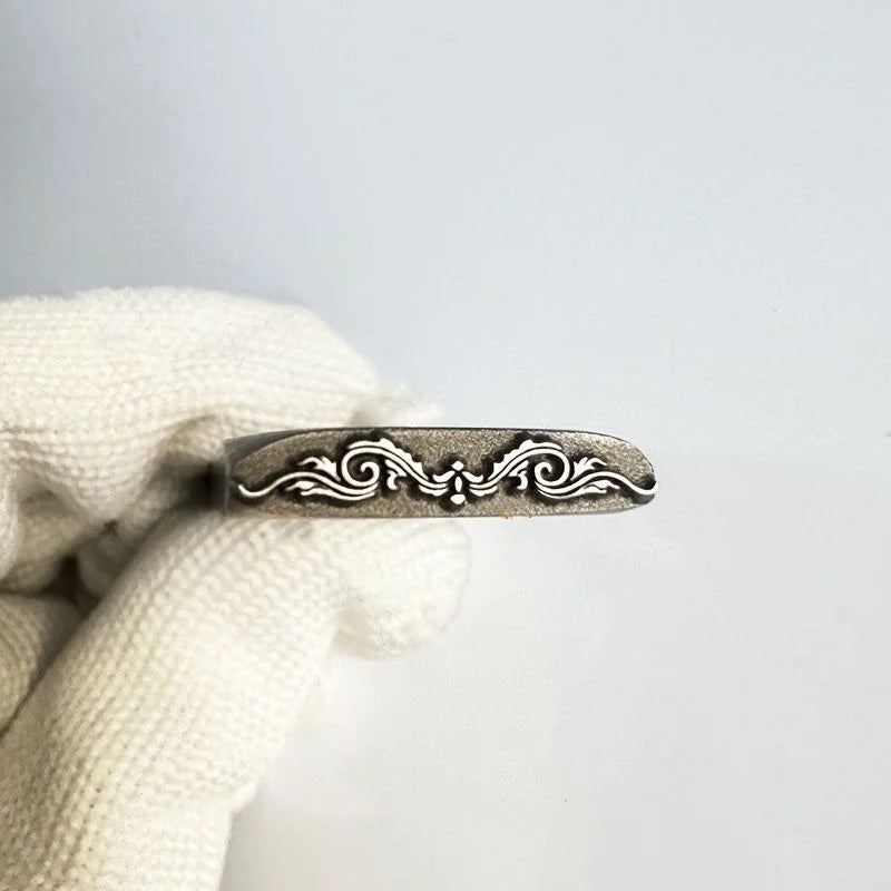 Sellos de joyería con patrón, de acero, troqueles de grabado para pulsera de oro y plata.