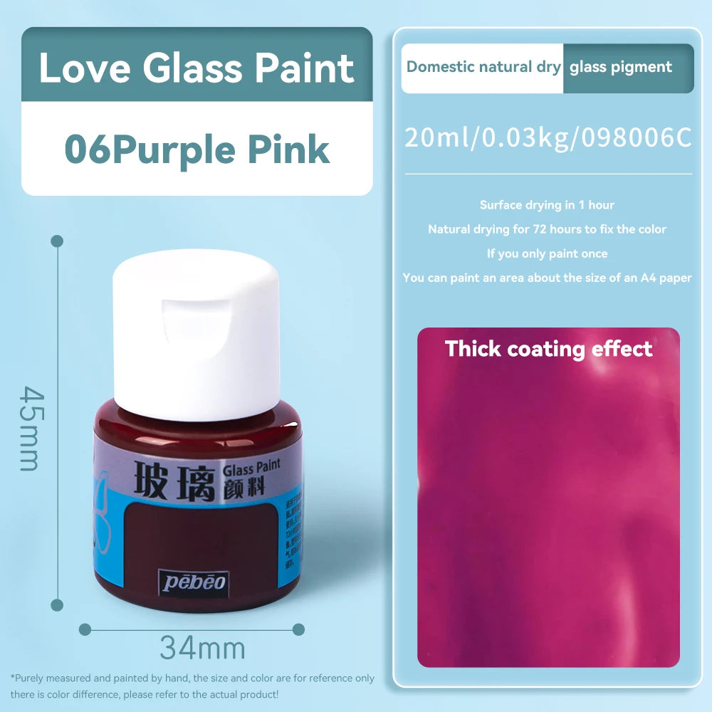 Pinturas acrílicas, pigmentos de vidrio impermeables de ricos colores, tubo para suministros de pintura, 20ml