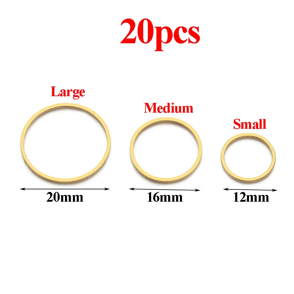 Pendientes de acero inoxidable dorado y plateado al vacío, suministros para hacer joyas de bisel, a granel, 20-50 Uds.
