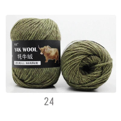 Lana gruesa de Cachemira de Yak para tejer, lana mezclada Merino. 4 bolas