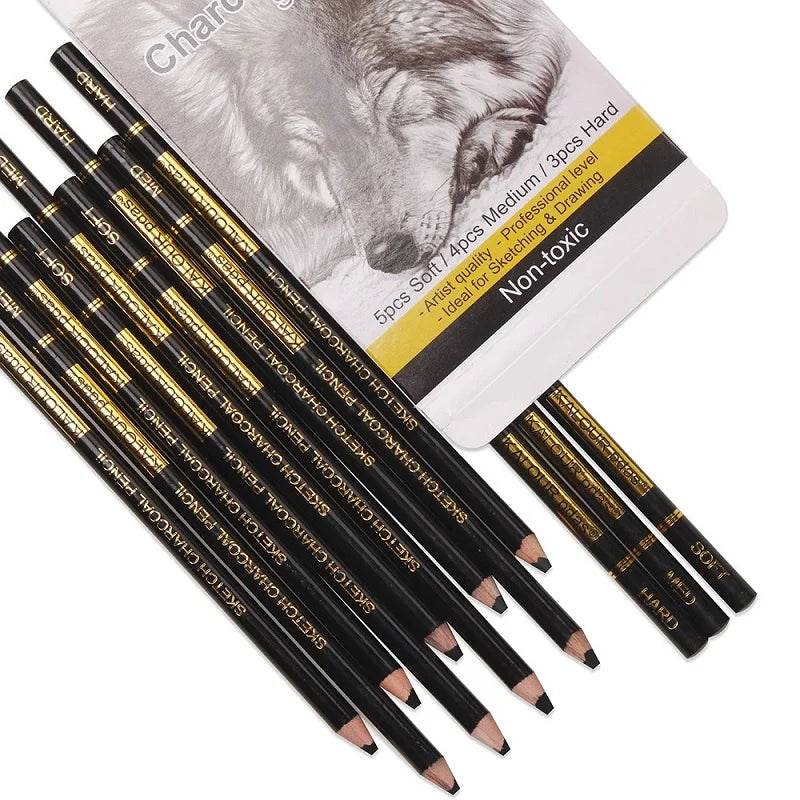 Lápiz de carbono para dibujar sombra, juego de lápices artísticos para pintar, lápiz de arte profesional