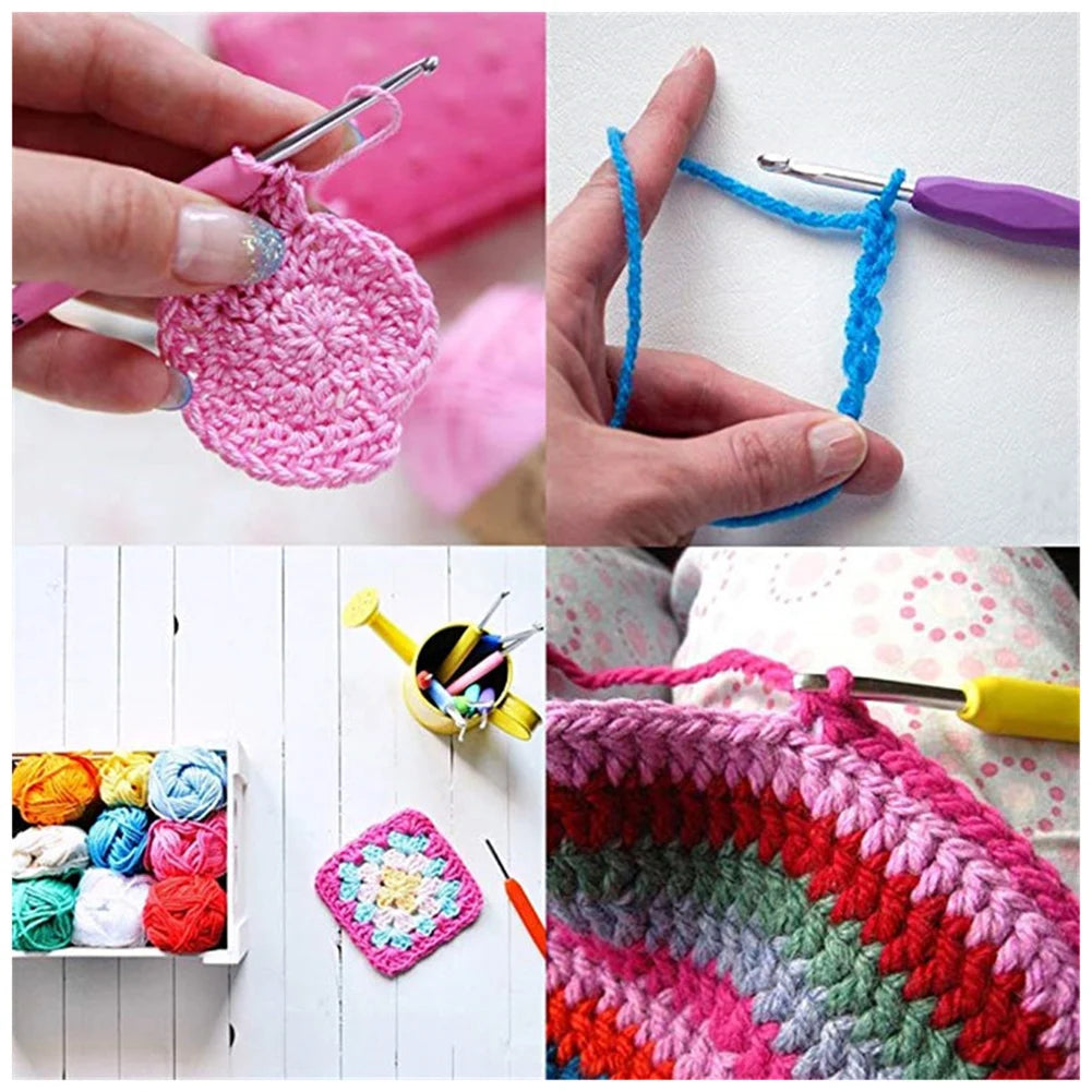 Kit de crochet con bolsa de almacenamiento