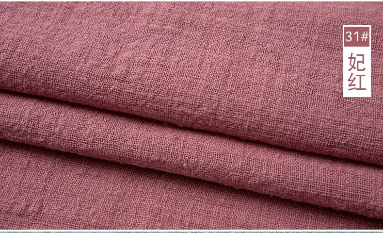 Tela de algodón de lino fino suave, orgánico de Color sólido