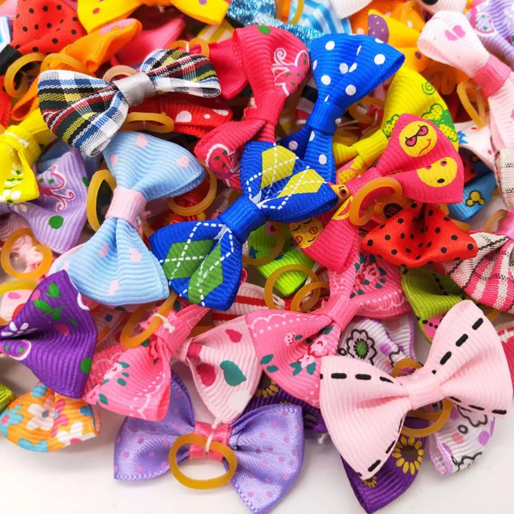 10/20 piezas lazo para el pelo para el cuidado de perros pequeños, de colores mezclados