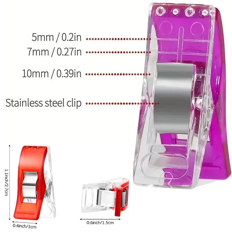 20/50/100 unidades de clips multiusos para coser, de plástico de colores