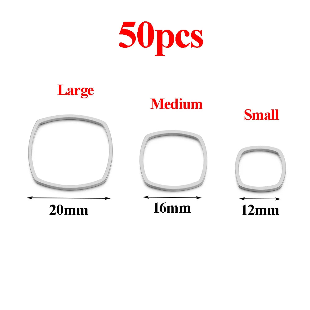 Pendientes de acero inoxidable dorado y plateado al vacío, suministros para hacer joyas de bisel, a granel, 20-50 Uds.