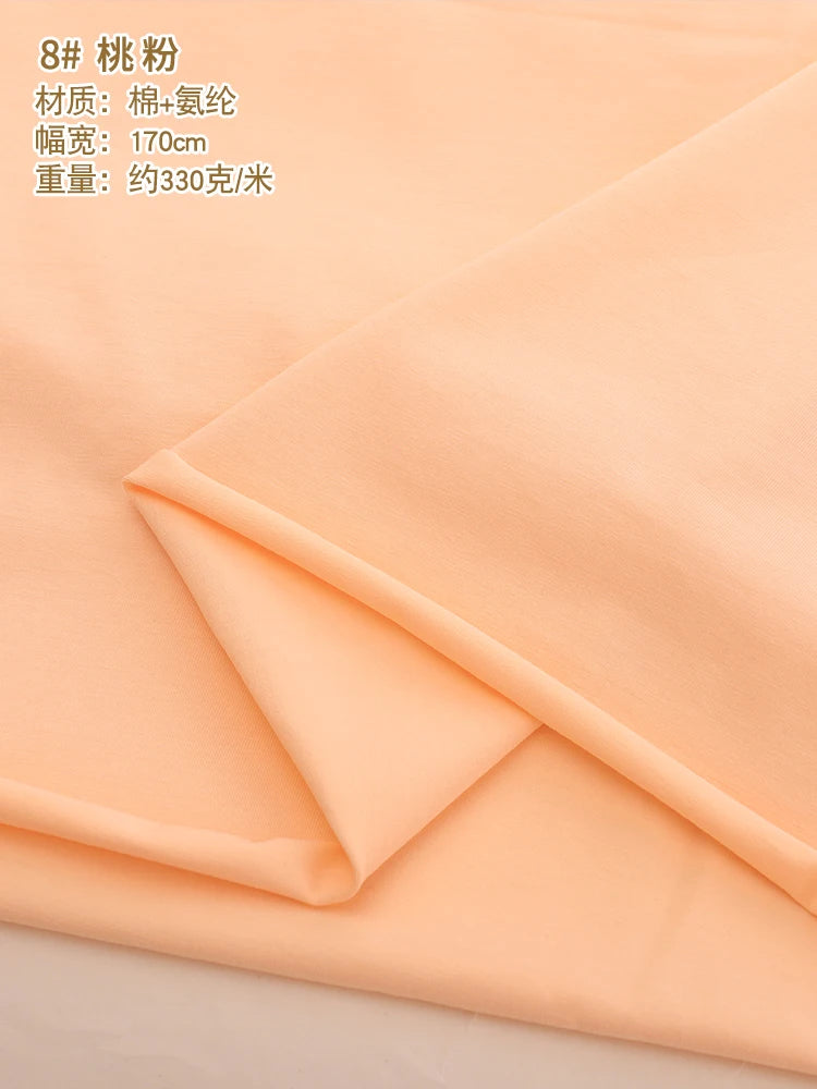 170x50cm 95% algodón 5% LICRA tejido de Jersey hacer ropa deportiva de primavera y verano, tela de alta elasticidad 330 g/m