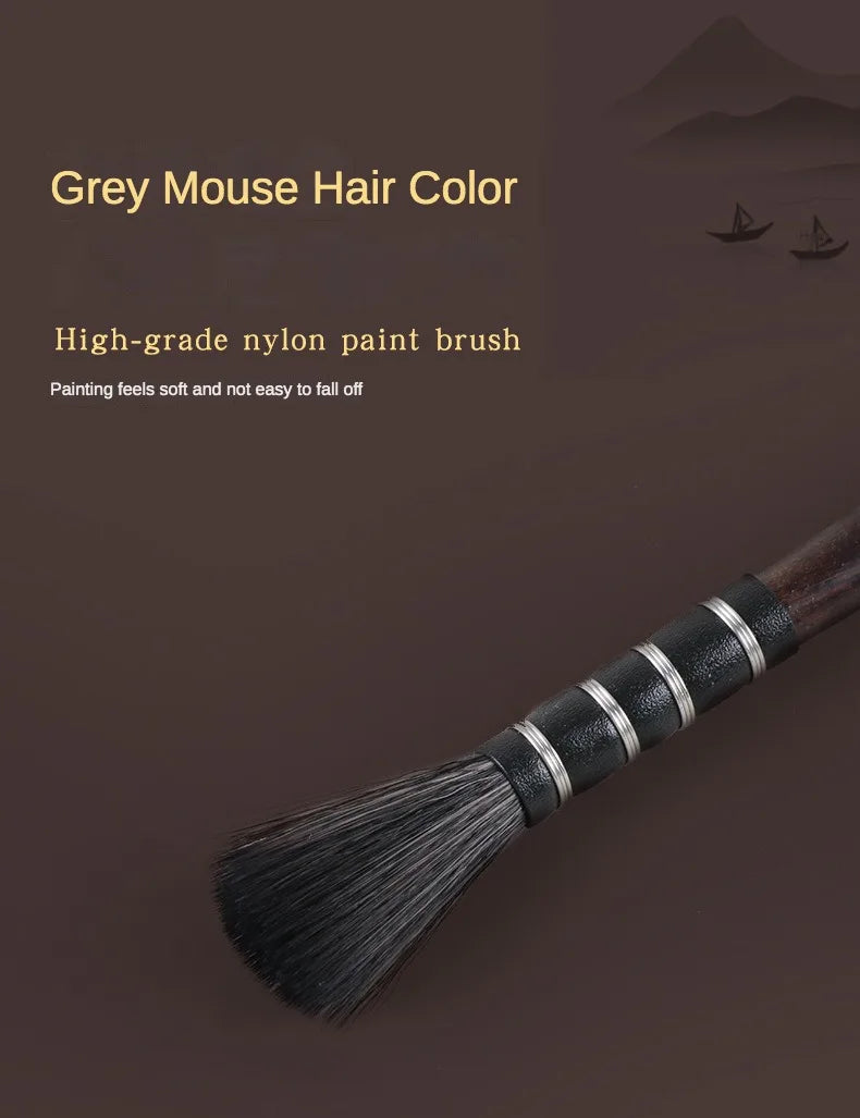 Juego de pinceles de pintura de acuarela de pelo de nailon de imitación de ardilla, de alta gama,  juego de 10 piezas en bolso de tela Oxford