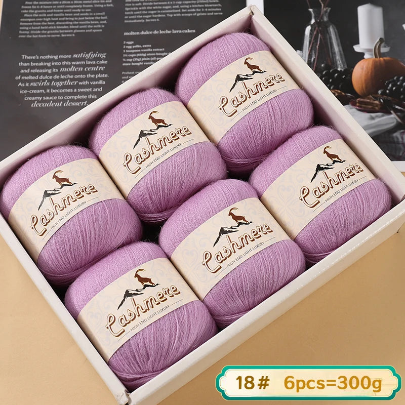 Lana fina pura de Cachemira de 300g, tejido a mano. 6 unidades