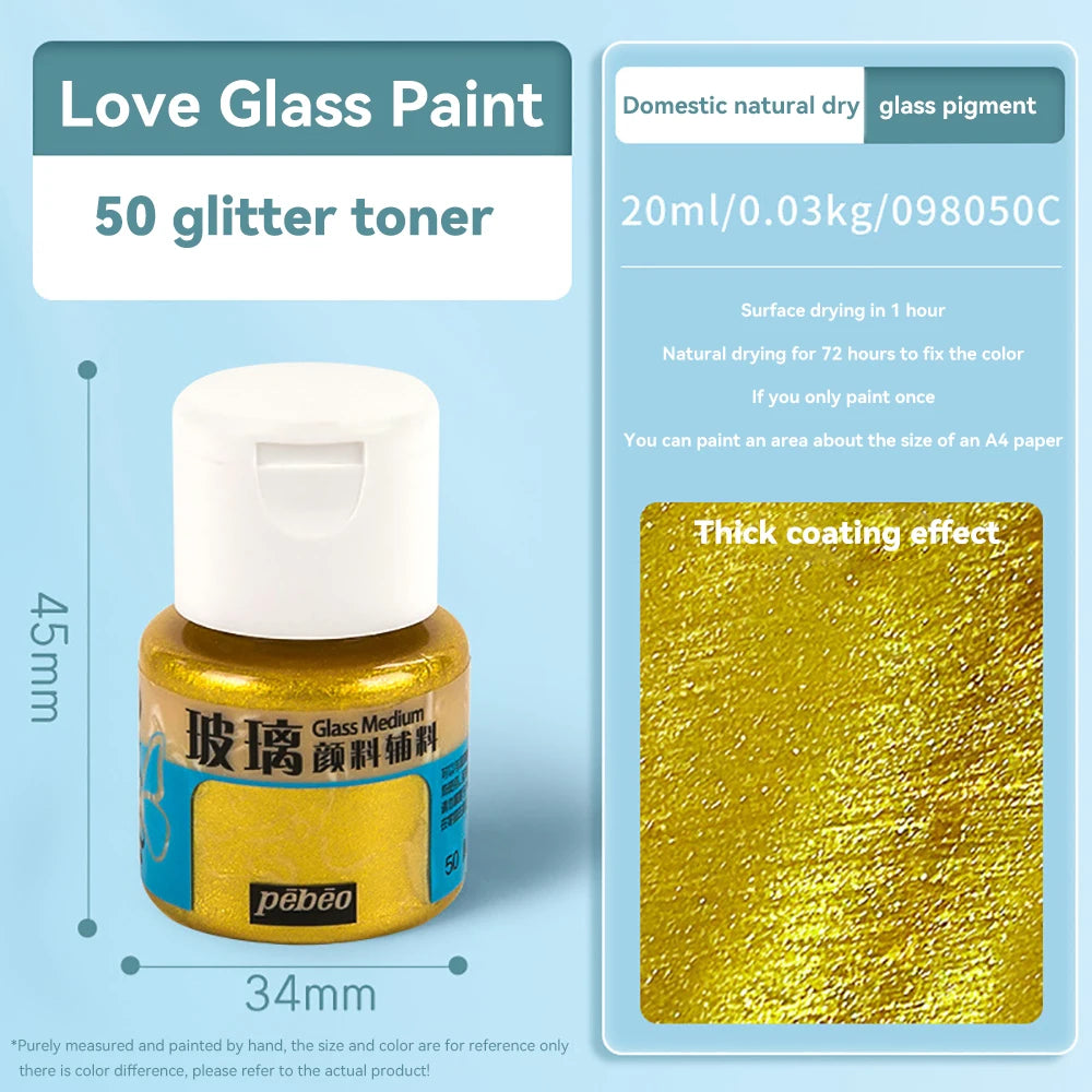 Pinturas acrílicas, pigmentos de vidrio impermeables de ricos colores, tubo para suministros de pintura, 20ml