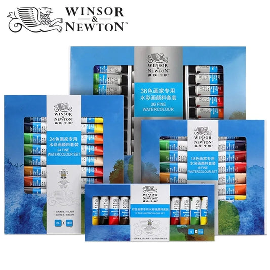 Winsor & Newton-Juego de acuarela fina, 12/18/24/36 colores, tubos de 10ml